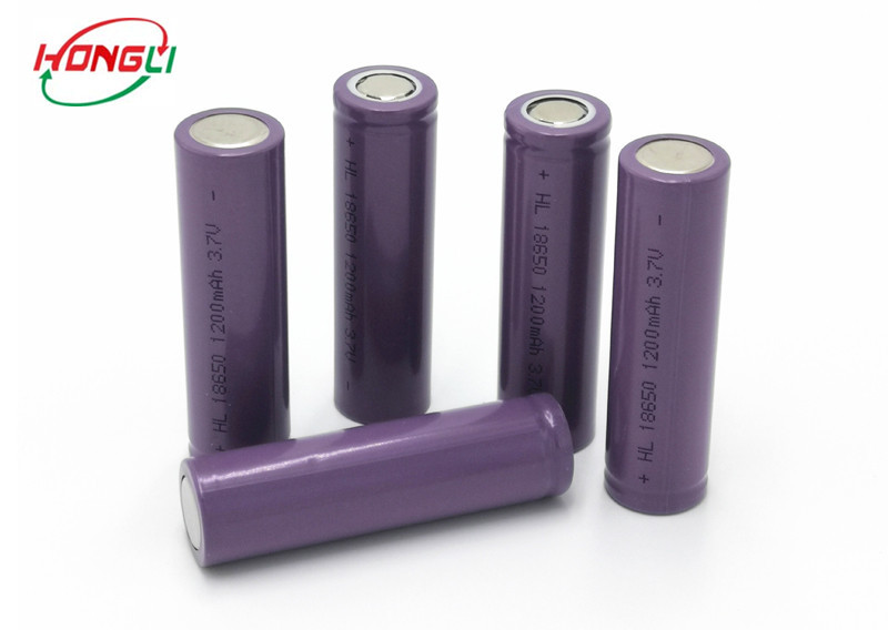 1200mAh 0.5C 18650 Lithium Ion Battery High Energy Density Fast Charging