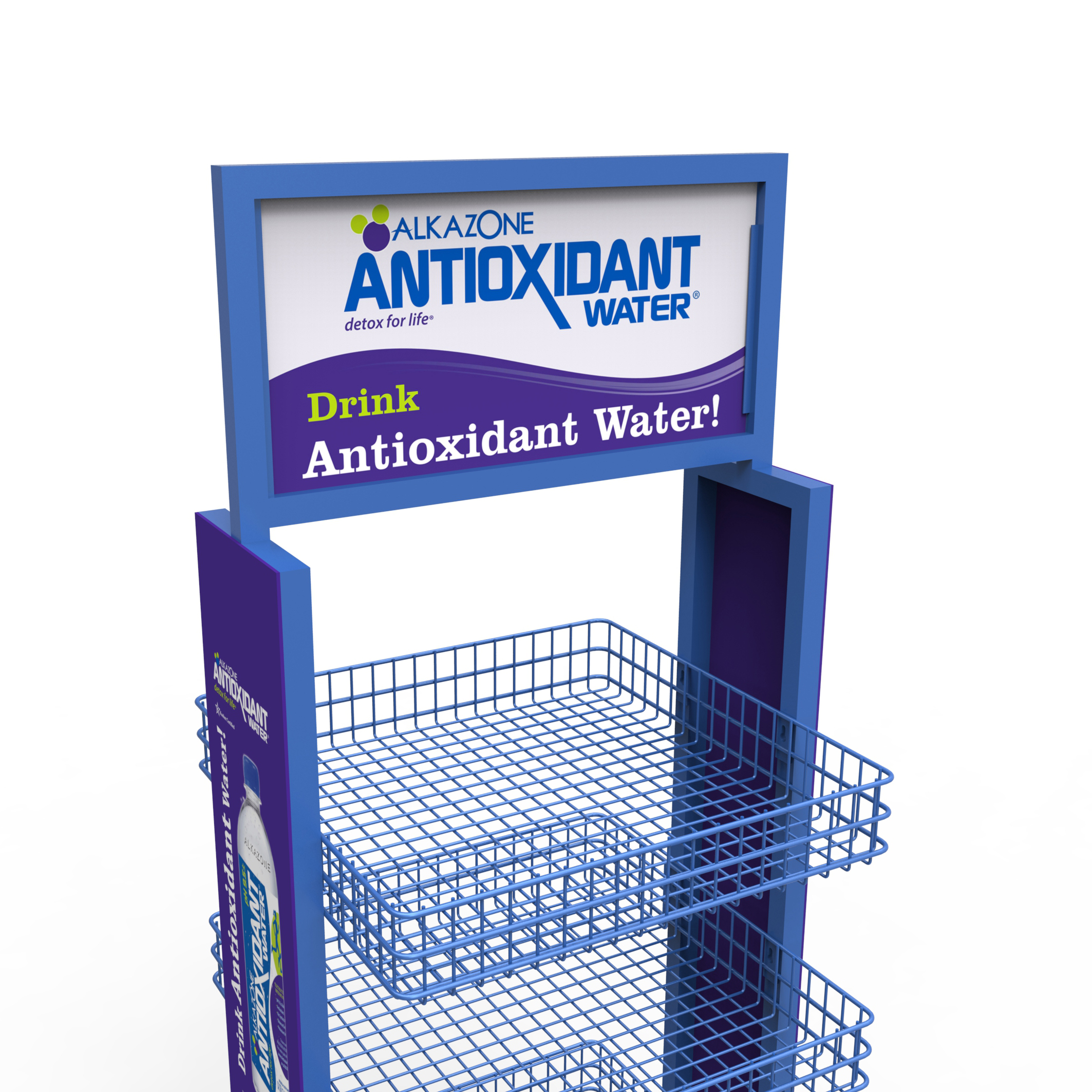 Hot Selling Supermarket Water Bottle Display Shelves Metal Wire Display Racks With Customized Logo