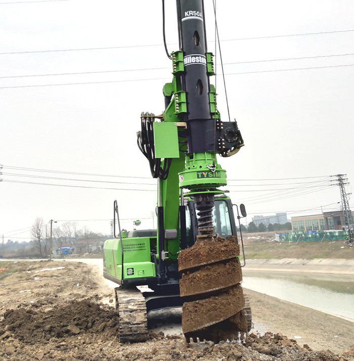 KR50 Hydraulic Foundation Rotary Drilling Rig 20 m Max Drilling Depth 50kN.m Max Torque