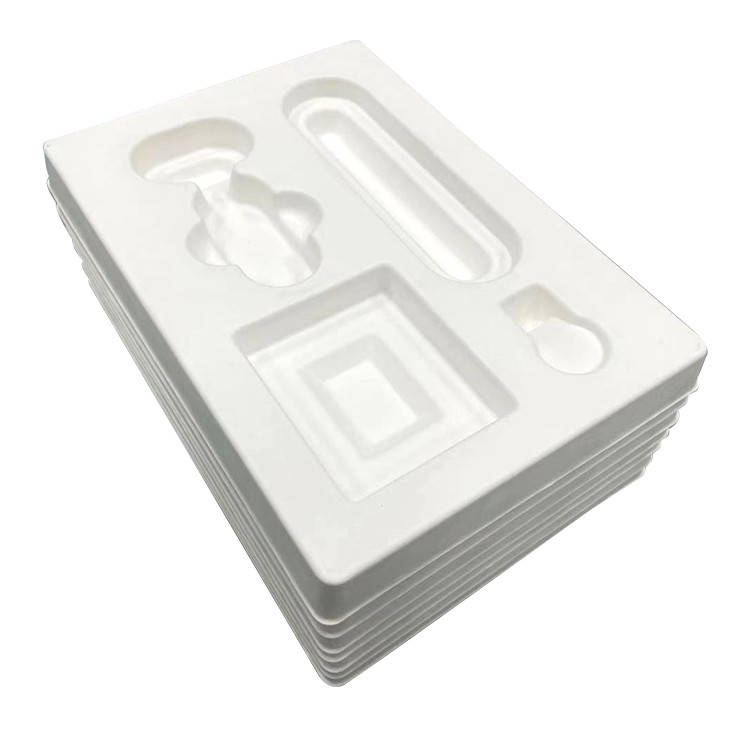Disposable Wet Press Pulp Tray , Recycled Bagasse Custom Molded Pulp