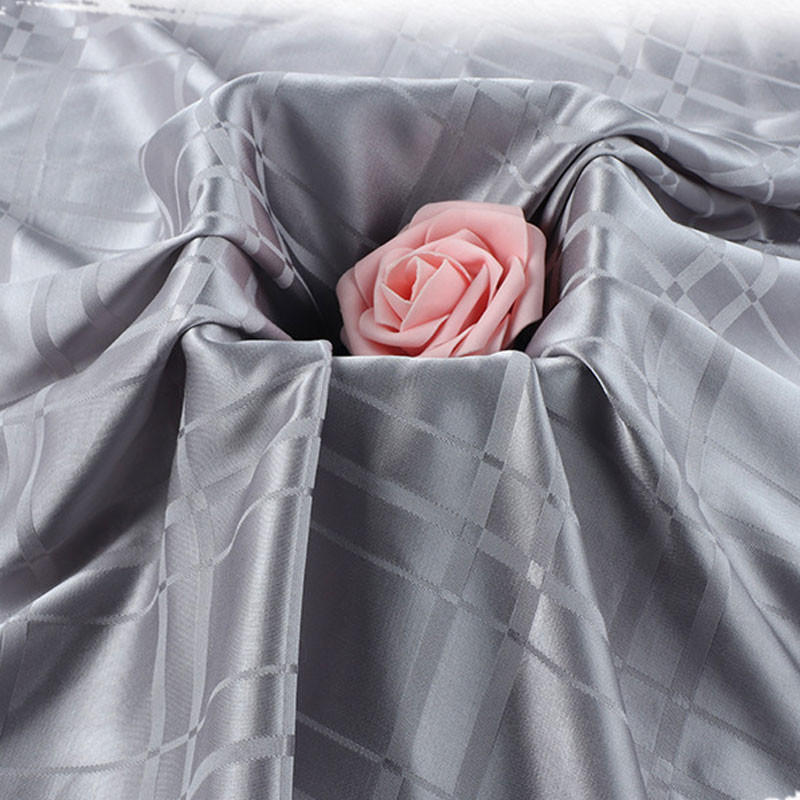 Sand Washed Jacquard 51% Rayon 49% Viscose Satin Fabric For Dress