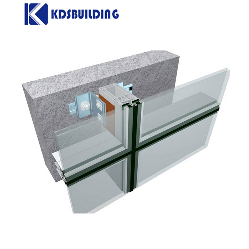 Energy Saving Aluminium Curtain Wall Cladding Invisible 2.0-5.0mm