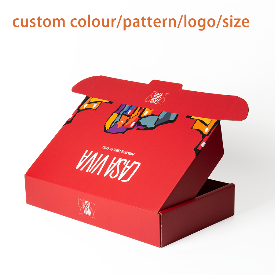 Small Cardboard Boxes Custom Offset Printing Red Cardboard Gift Box For Clothing