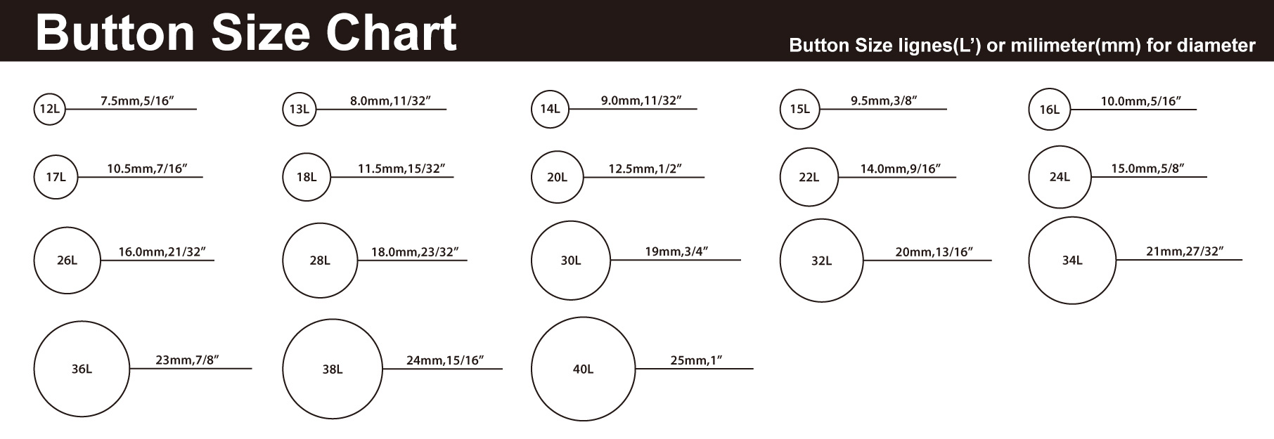coconut buttons size 
