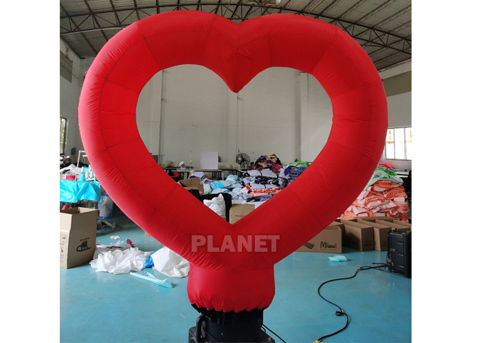 Wedding Decor Red Inflatable Advertising Balloon With Light
