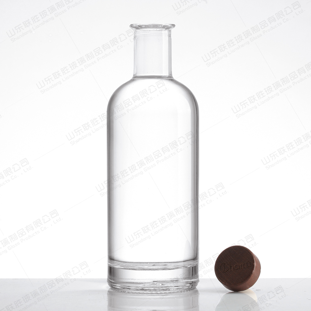 1000ml Glass Liquor Wine Vodka Tequila Bottle With Sealed Cork Lid OEM