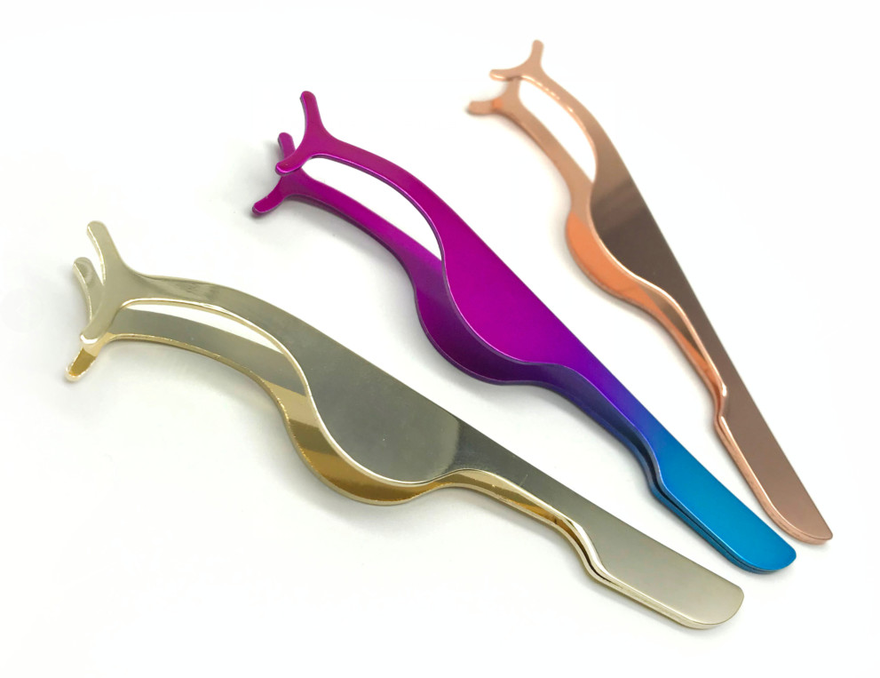 Custom Lash Applicator Beauty Makeup Tools Eyelash Tweezers For Ladies