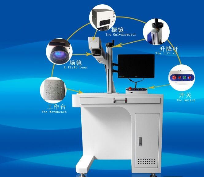 10W 50W Fiber Laser Marking Machine For Metal / Stainless steel