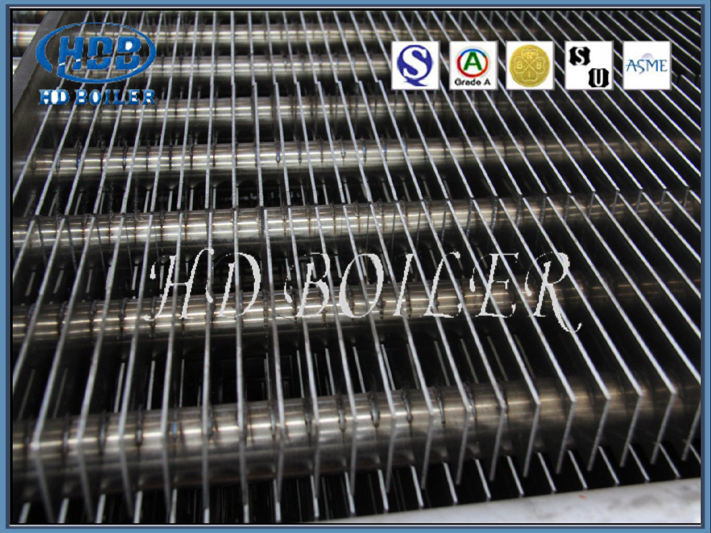 ISO / ASME Standard Double H Type Boiler Fin Tube Heat Exchange Spare Part
