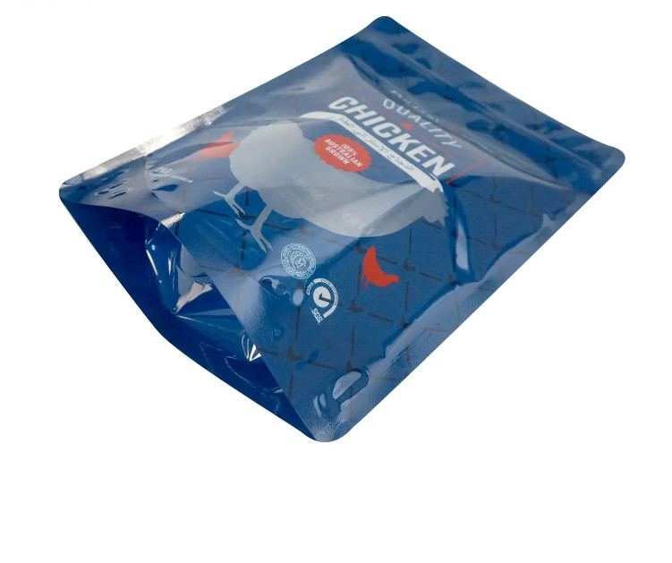 Flexible Plastic Frozen Chicken Food Packaging Stand Up Pouch Zipper Bag