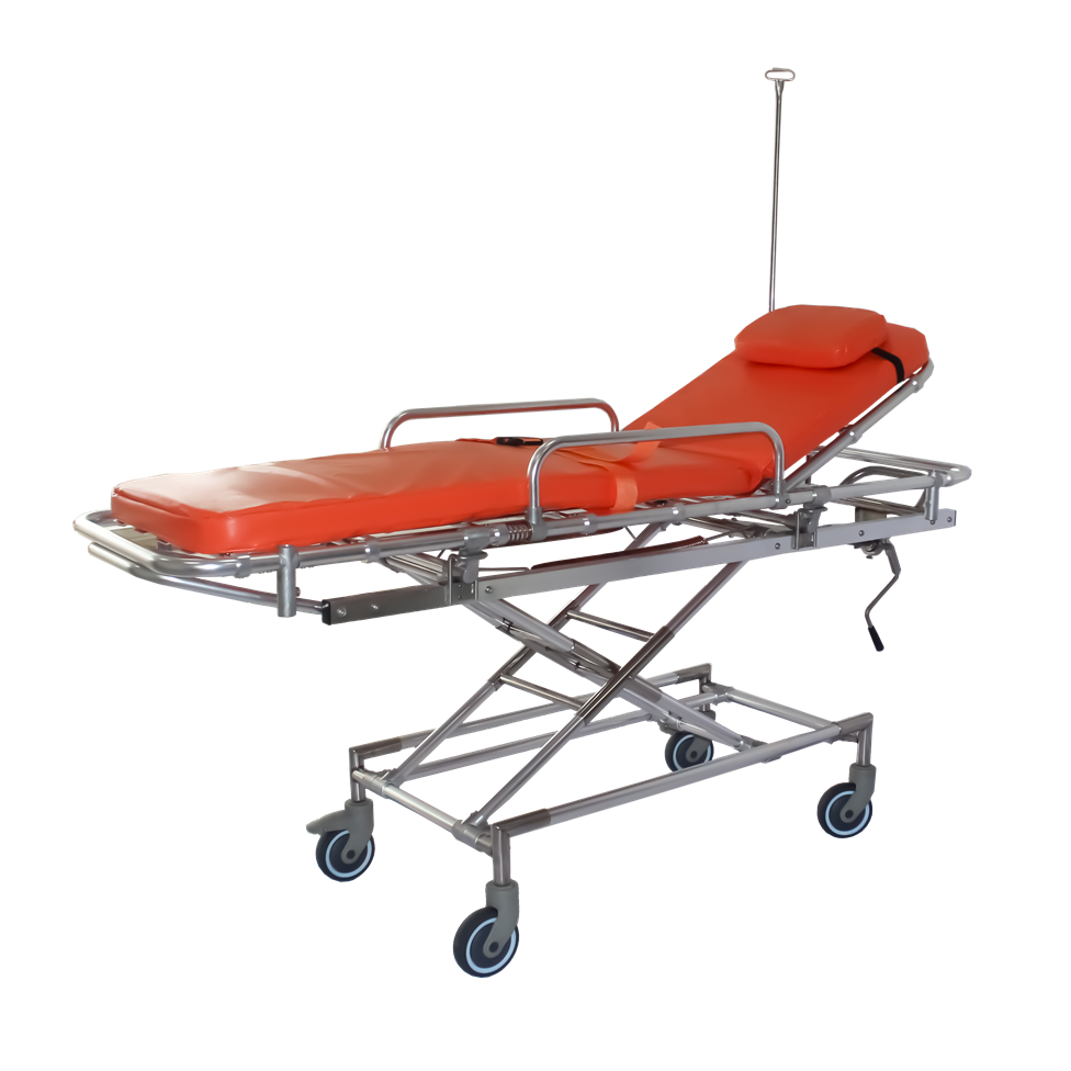88CM 1.9M Patient Transfer Trolley Aluminum Alloy Load Transfer Trolley