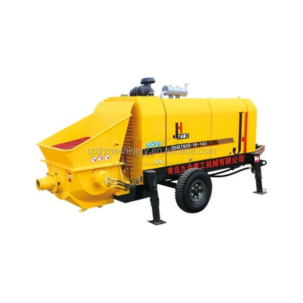 Trailer Mounted Concrete Pump Output 30-100m3/H With Diesel And Electric