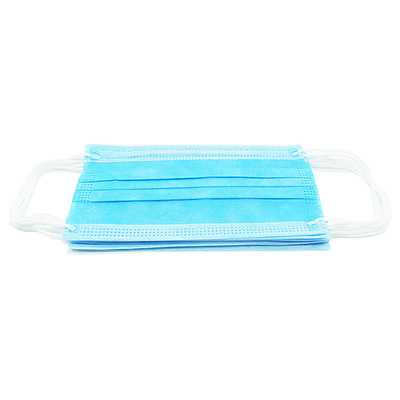 Earloop 3 Ply Surgical Face Mask With Adjustable Plastic Nose Clip