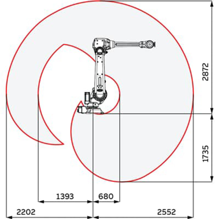 1727mm Height ABB Robot Arm Robotic Arm Welding Machine Standard IP67 Protection