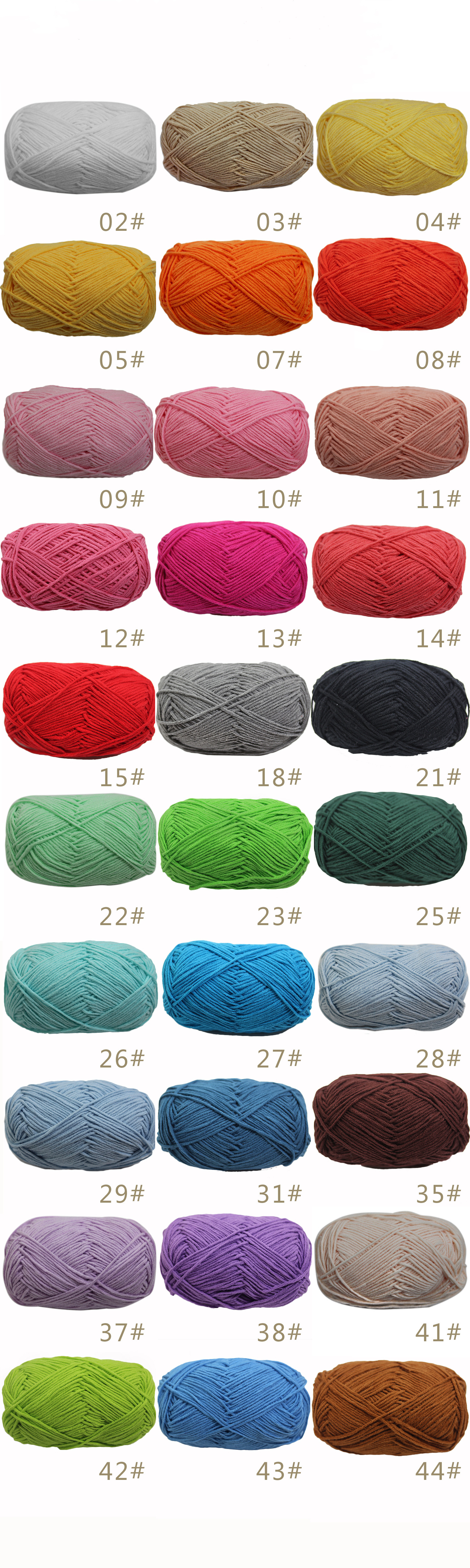 50g 100g Hand Arm Knit Yarn 4ply 8ply Wool Crochet Cotton Yarn For Hand Knitting