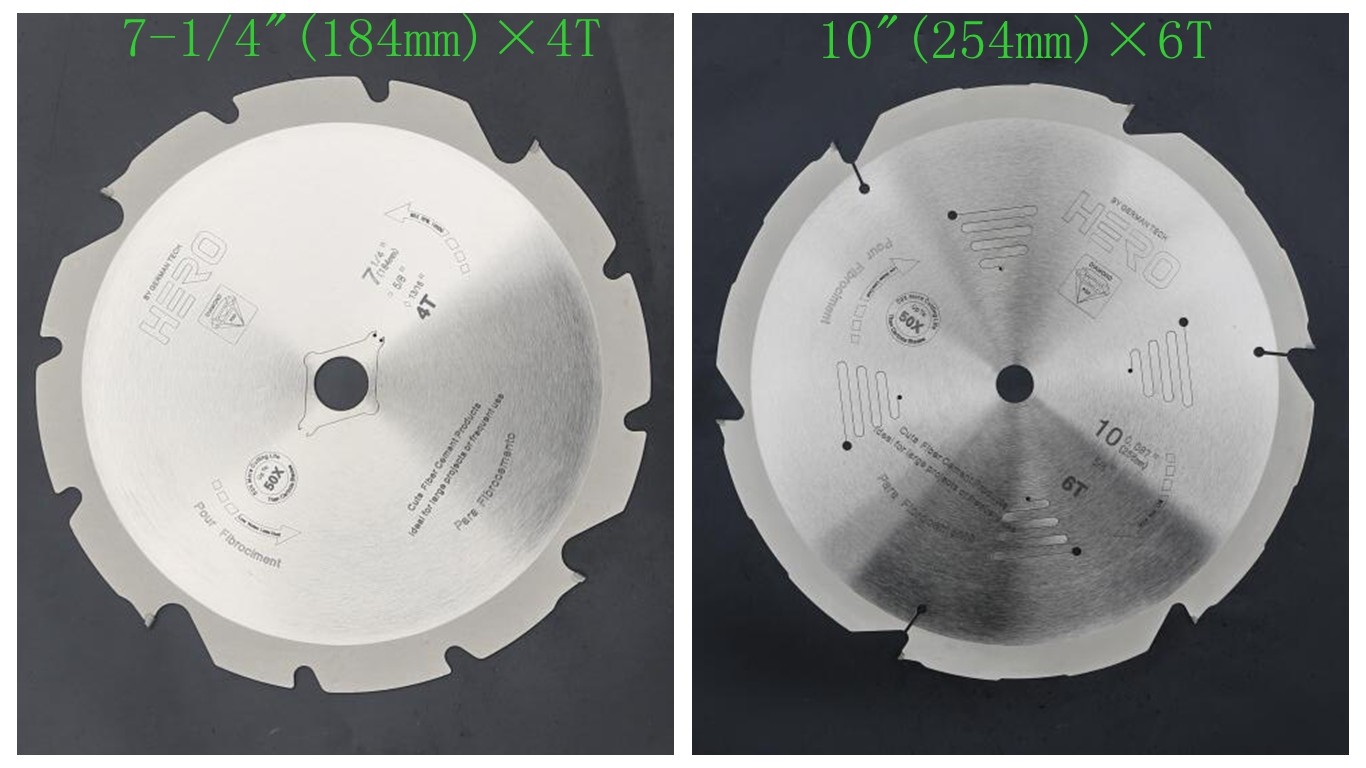 PCD Sabre Fiber Cement Saw Blade 7-1/4 Inch 4 Teeth Less Dust Long Service Life