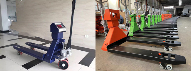 1 2 3T Carbon Steel Manual Pallet Truck Scales With Hydraulic Pump