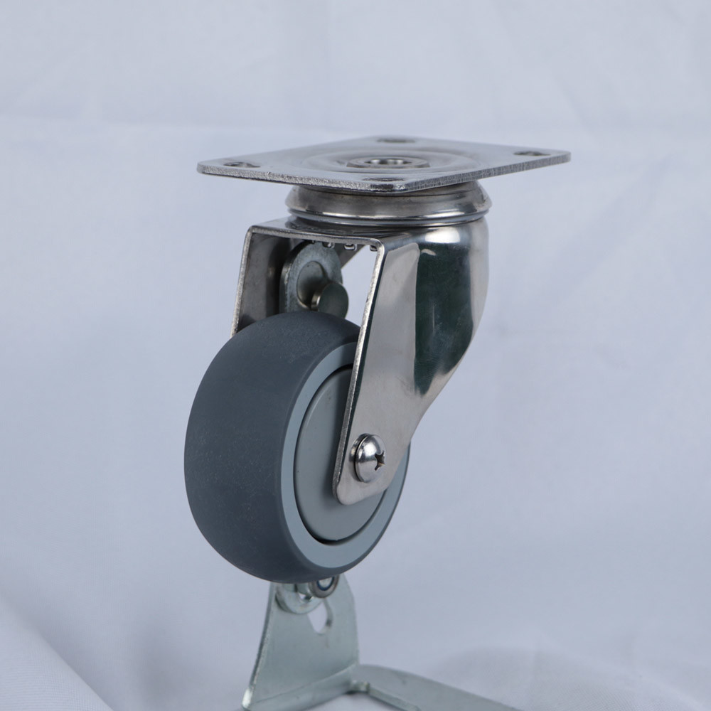 3 Inch 304 Stainless Steel Caster Wheels Flat Type Soft Wheel Waterproof casters Wholesales