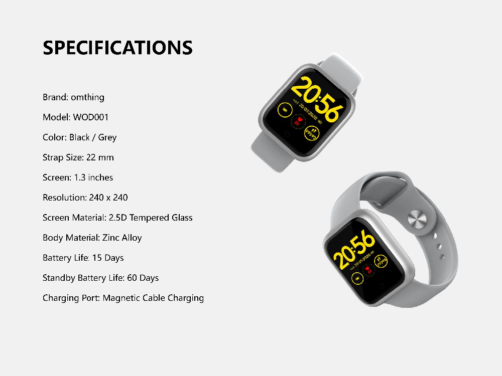1MORE Omthing E-Joy Smart Watch Heart Rate Health Sleep Monitoring Wristband Waterproof Wearable Omthing Smart Watch