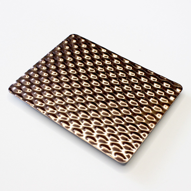 Silver Gold Color Water Ripple Stainless Steel Sheet For Ceiling Wall Panel Decoration