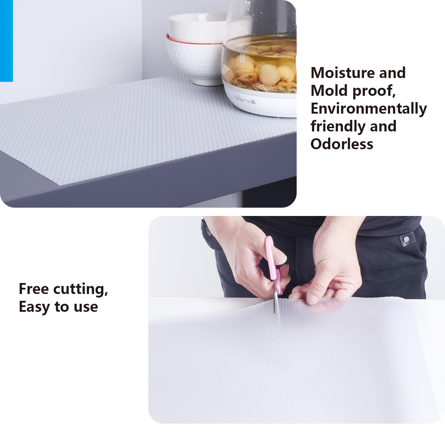 Moisture-Resistant Washable Anti Frost Freezer Mat for Refrigerator Shelf Liners