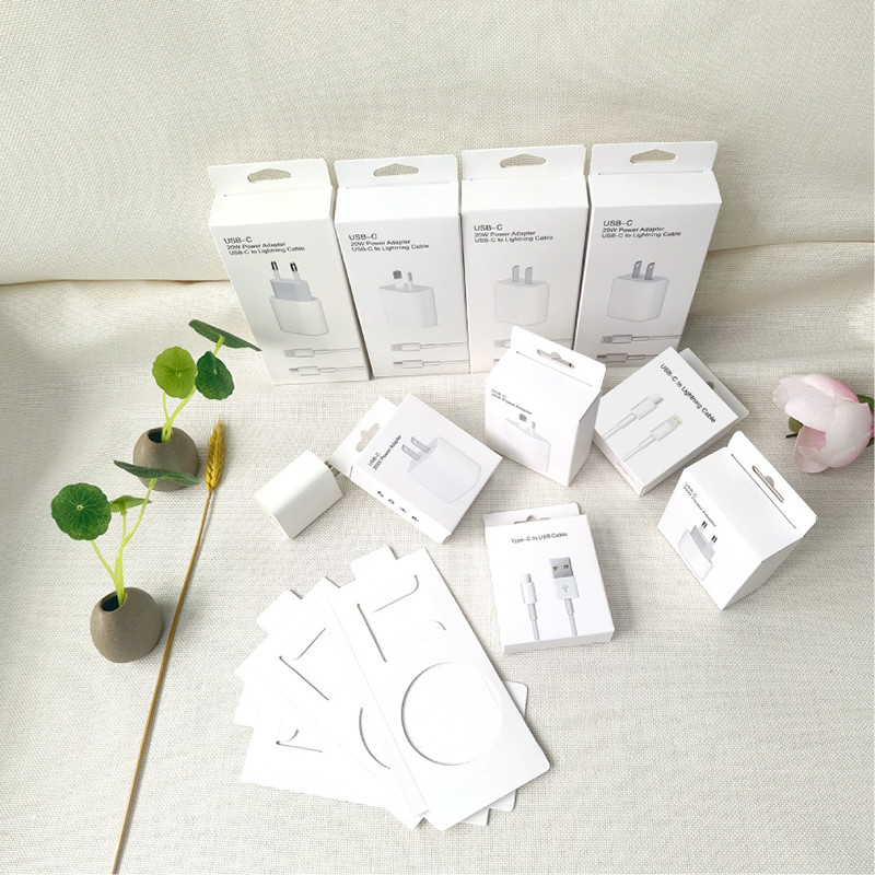 Foldable C1S Artpaper Data Cable Packaging Box White Coated