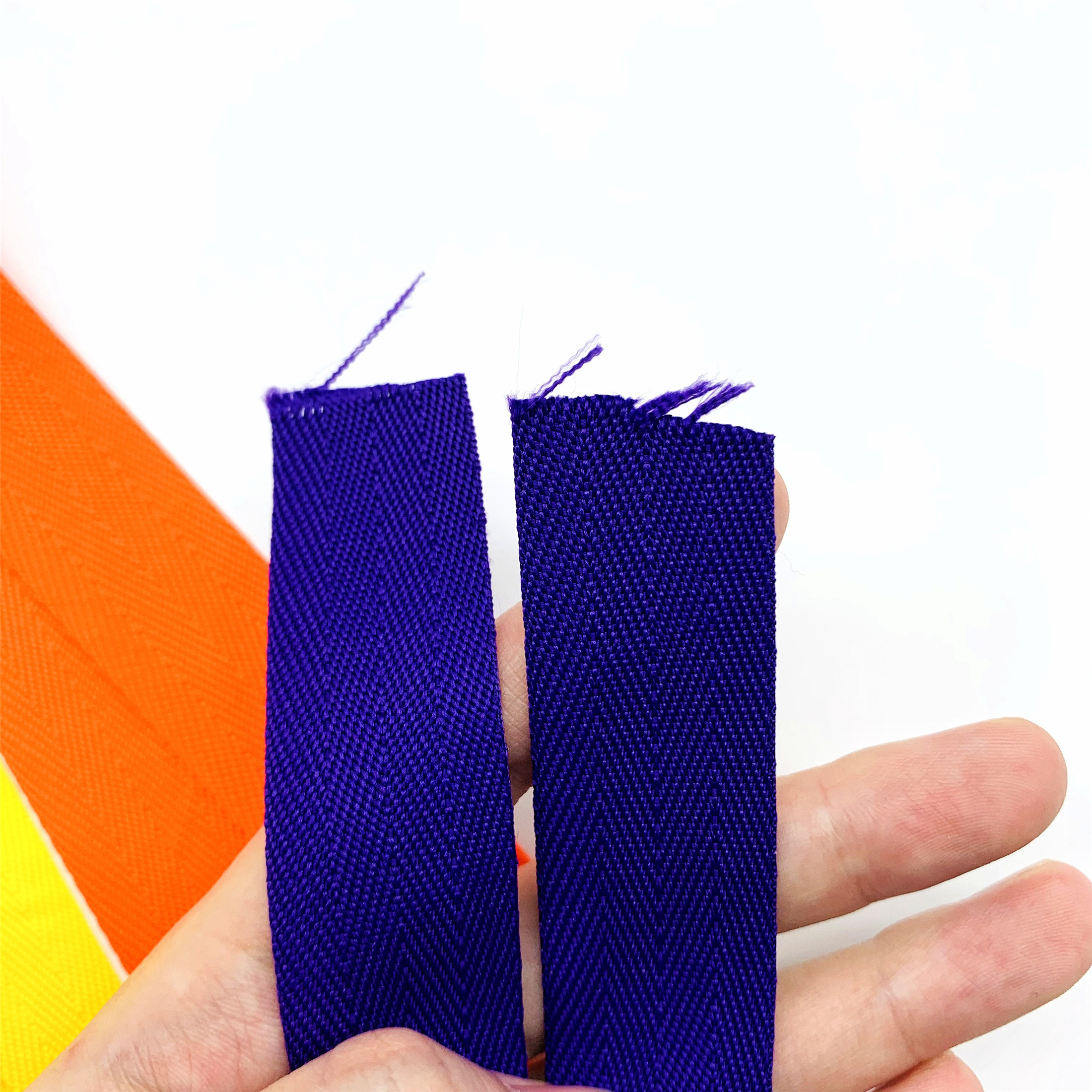 Free samples colorful knitted woven elastic band Herringbone Webbing Tape for clothing sewing
