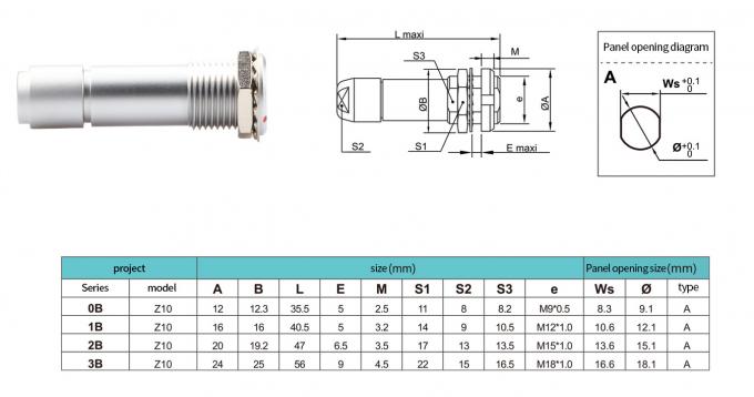 Industrial Waterproof Circular Connector B Series Z10 6P Female Indoor Universal Double Nut Cable Clamp To Fix The Cable 0