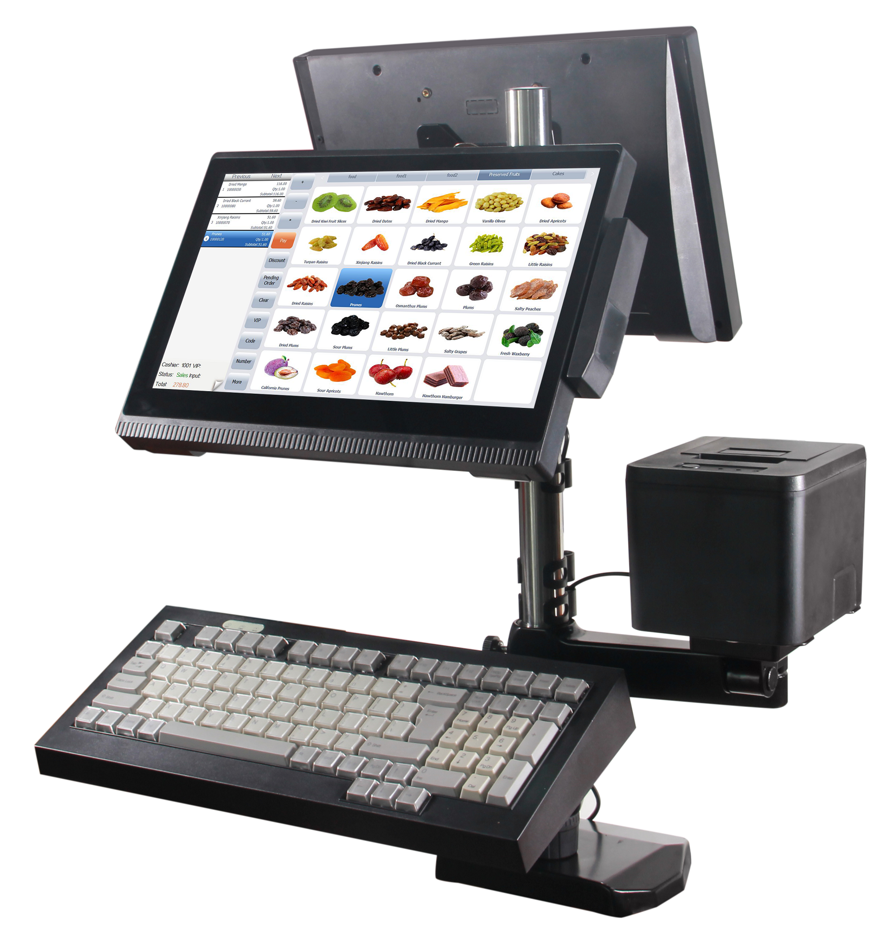 Cash Register with Thermal Receipt Printer Dual Display and Optional Weighing Scale