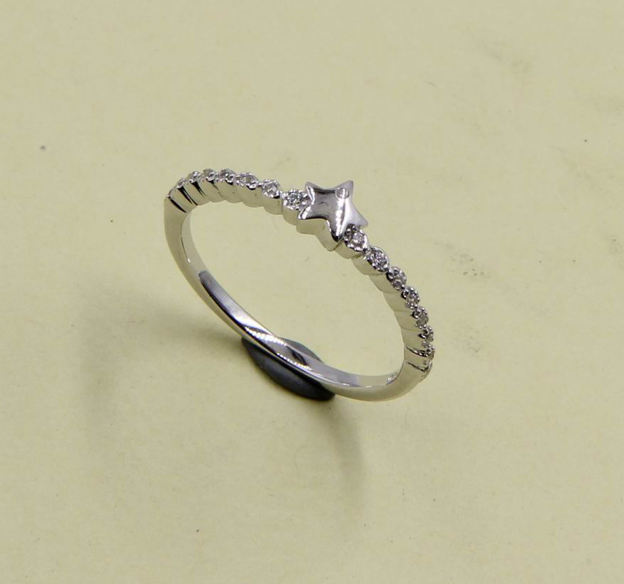 AAA Grade Cubic Zirconia Round Ring In Sterling Silver 925 Sterling Silver Cz Rings Engraved Silver Ring 925 Silver Ring
