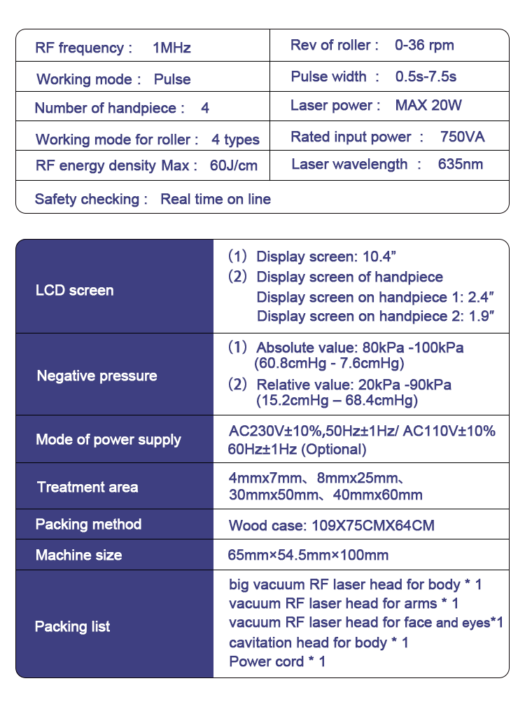 1MHz 635nm Beauty Therapy Machines Fast Cavitation Slimming System