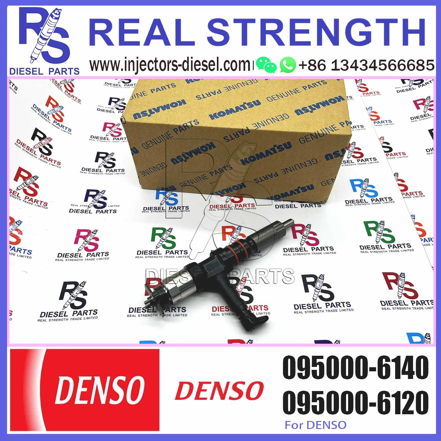 Diesel Engine Diesel Fuel Injector 095000-6140 6261-11-3200 Common Rail Injector 095000-6140