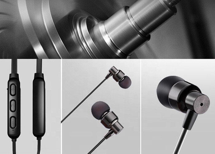 130mAh Black Magnet Wireless Bluetooth Sport Earbuds 150 Hours Standby Time