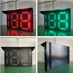 2.5-Digit 540MM RG Two-Phase Countdown Timer Road Safety Traffic Light