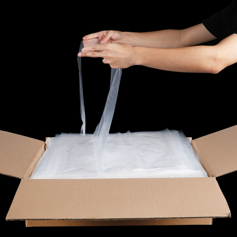 LDPE HDPE Perforated Fanfolded Poly Plastic Bag Pre Opened Type