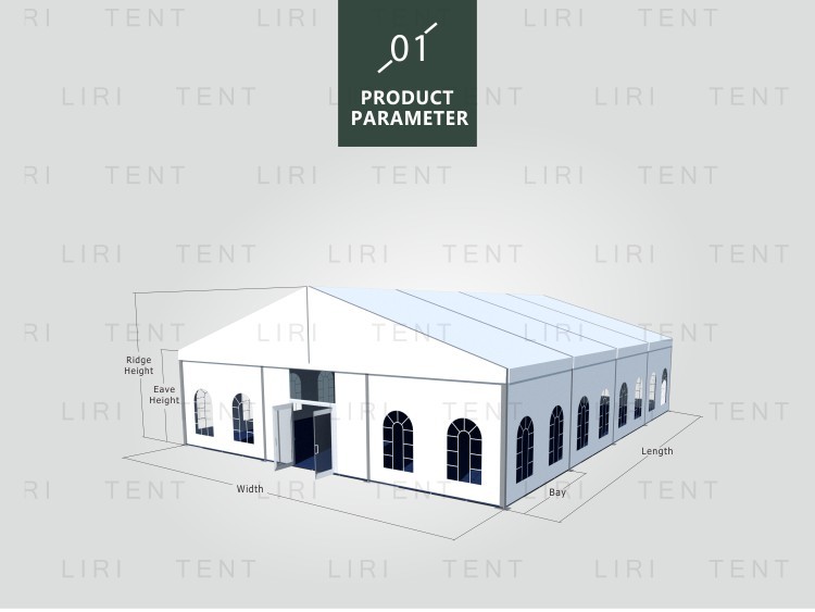 CFM 25m Width PVC Cover Sports Marquee Tent