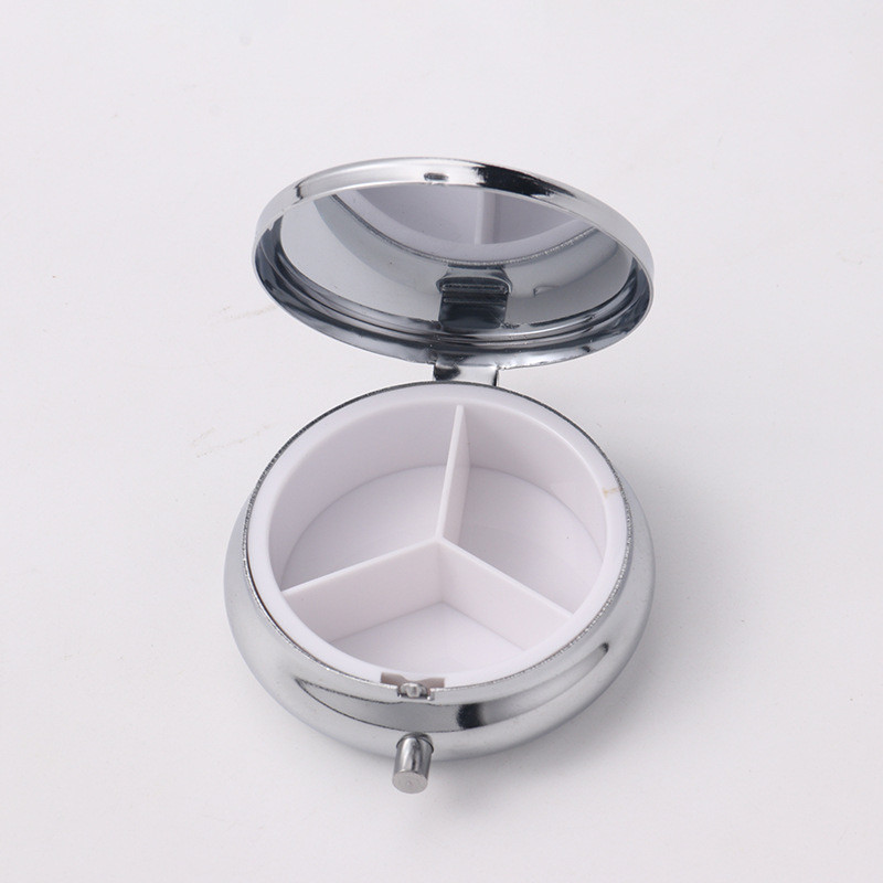 Round Sublimation Pill Box With Aluminum Insert For Sublimation Printing
