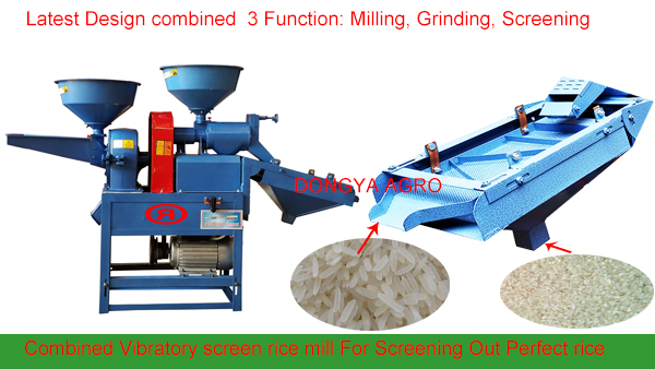 DONGYA AGRO SS HEAD Vibratory Screen Combined Rice Mill with Vibration Screen