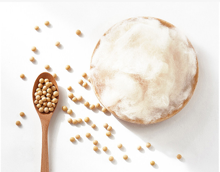 Natural Heathy Soybean Fiber Fabric 150gsm Smooth Feeling Breathable