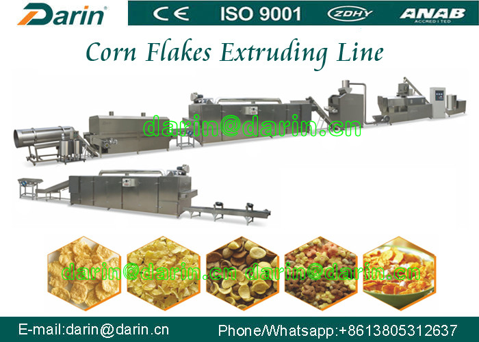 Automatic Corn flake / maize flakes making machine with rice , oats , wheat flour
