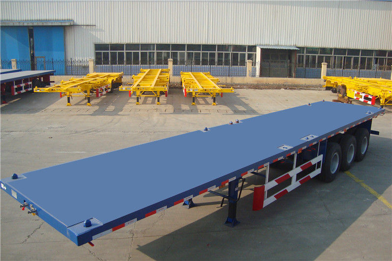 40ft Container Platform Flatbed Semi-Trailer with Front Wall in Heavy Duty Design
