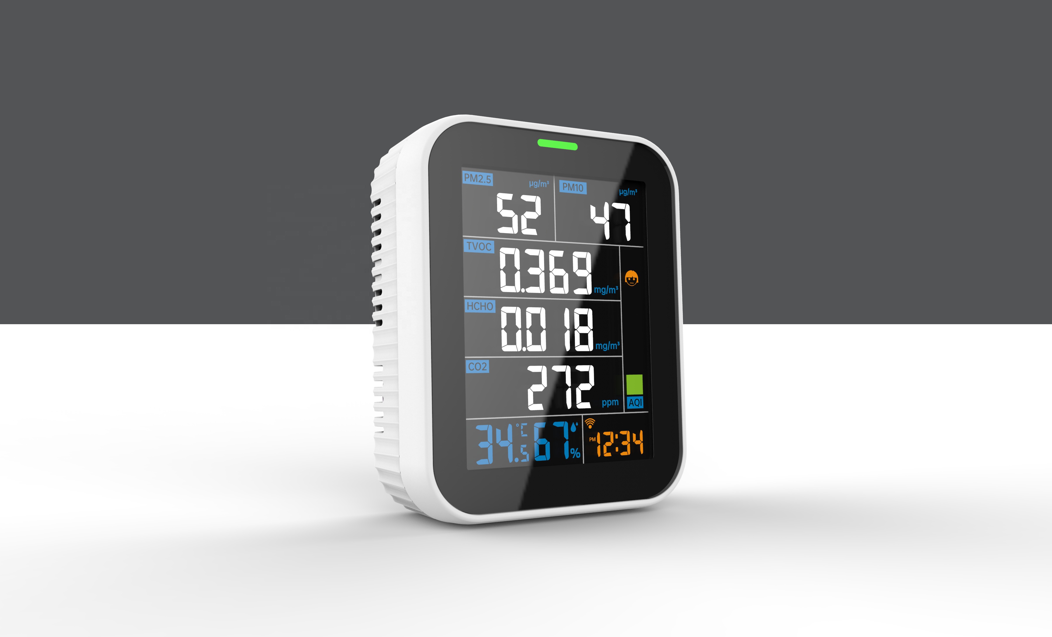 PM2.5 PM10 CO2 Indoor Air Monitor TVOC HCHO Air Particulate Meter