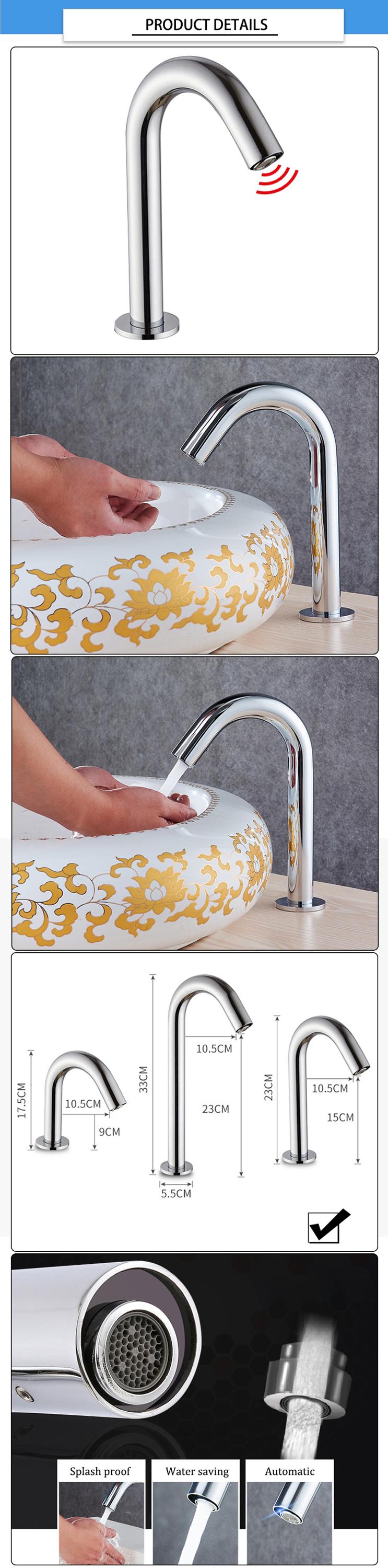 Stainless Steel 0.6MPA 33cm High Sensor Water Faucet