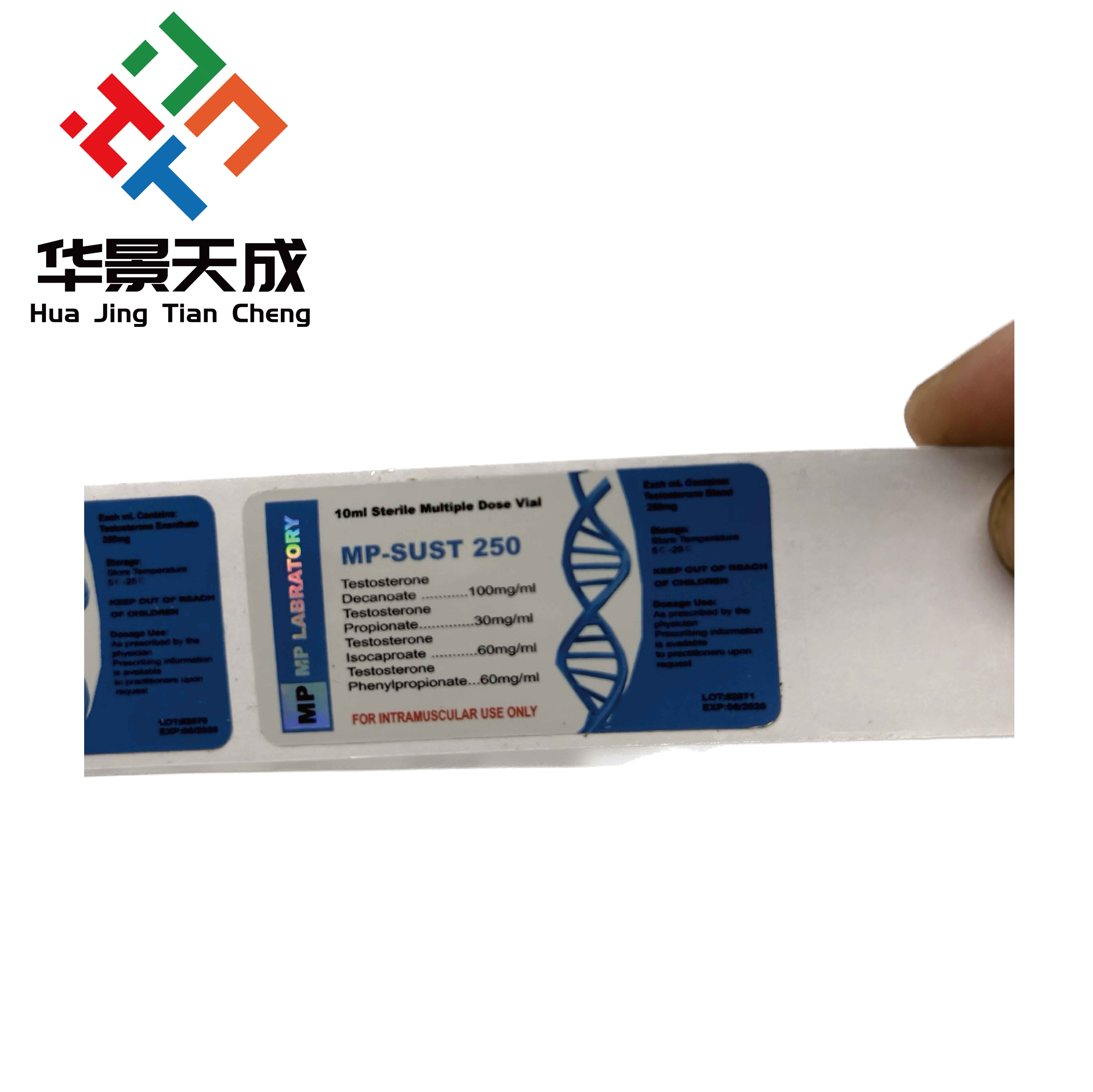 Test E 250 10ml Vial Labels Steroide Injection Labels