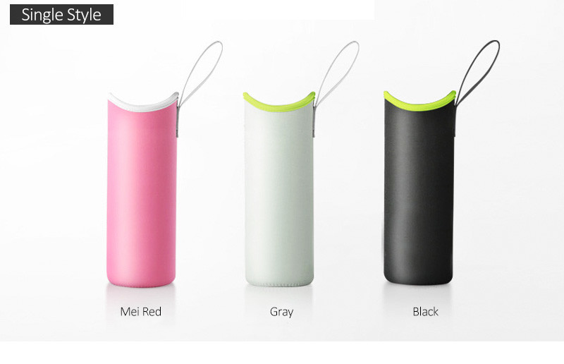 Eco Friendly AZO Free Neoprene Glass Water Bottle Cover