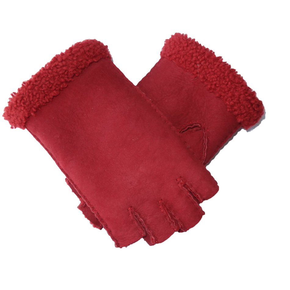 Double Face Leather Fashion Gloves , Touch Screen Cute Women'S Mitten Gloves