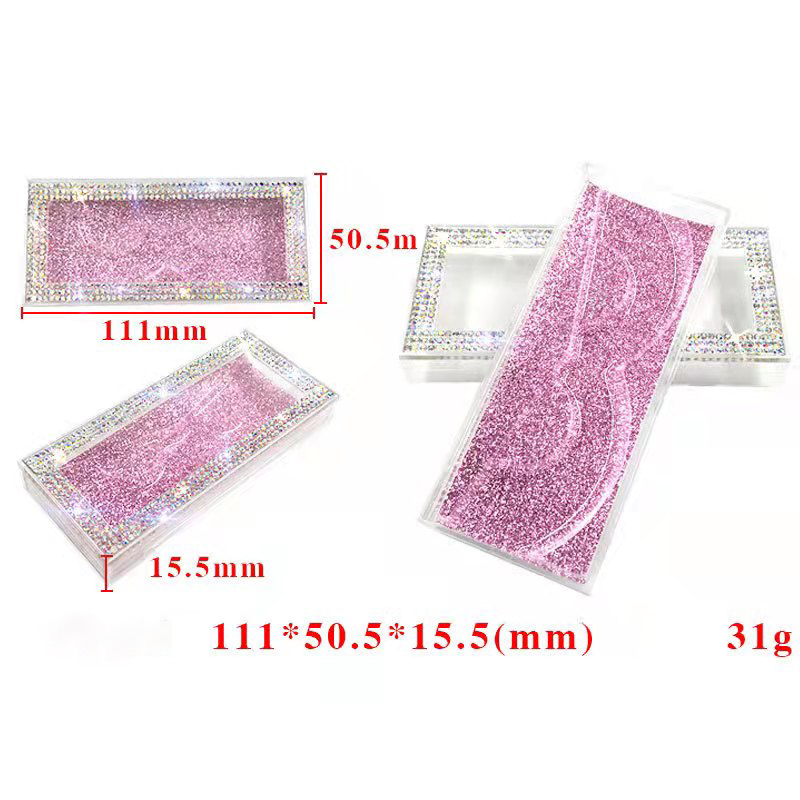 Custom Recyclable Glitter Flip Eyelash Paper Packaging Box hot foil