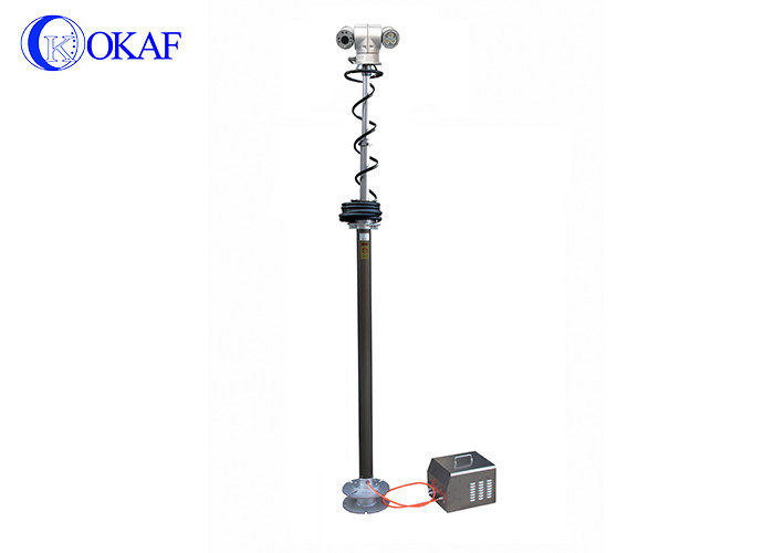 Manual Telescoping Camera Mast , Surveillance Telescopic Antenna Tower Aluminum