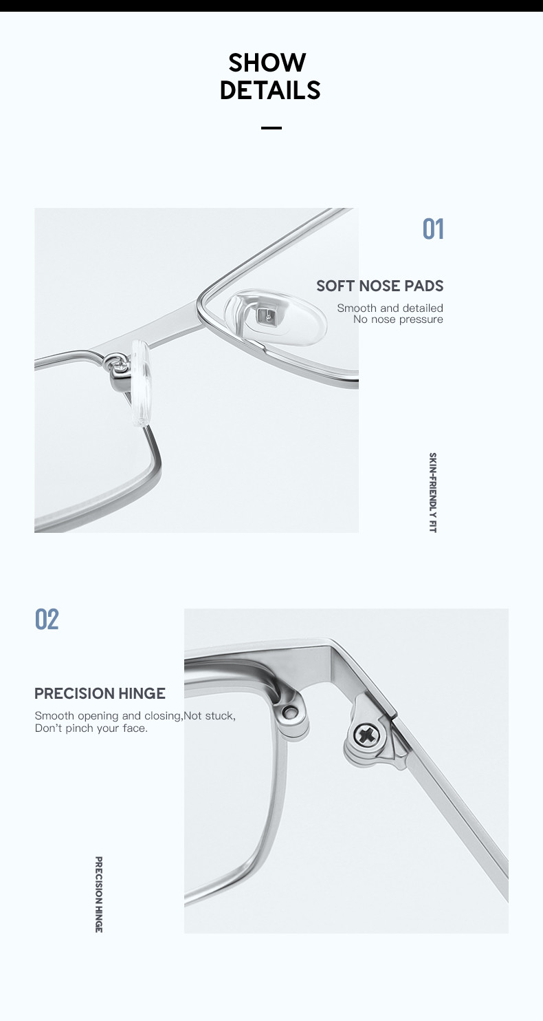 Trendy 145MM Anti Blue Radiation Glasses Optical Frames Unisex Computer Glare