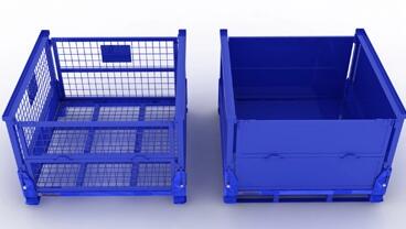 200kg - 800kg Foldable Orange Color Metal Pallet Crates for Toys Storage 